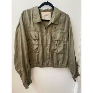 NWOT! Anthropologie Woman's Bomber Jacket ~ Size L ~ Zip Front